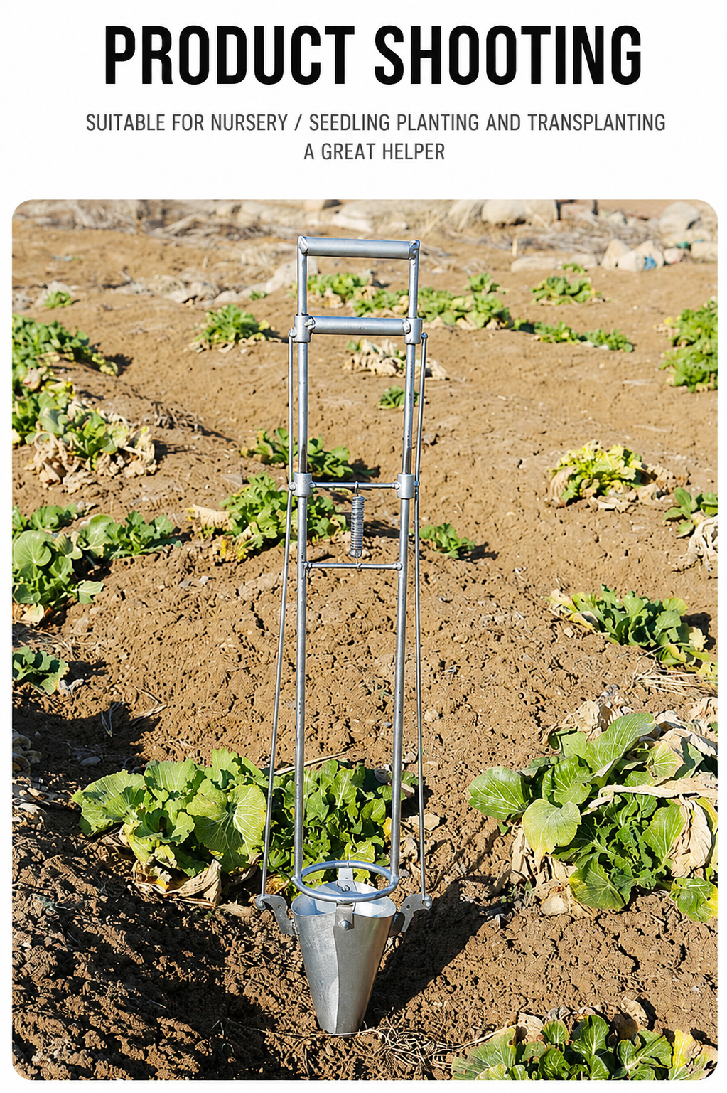 One-Hand Seedling Transplanter Tool for Fast & Easy Garden Planting