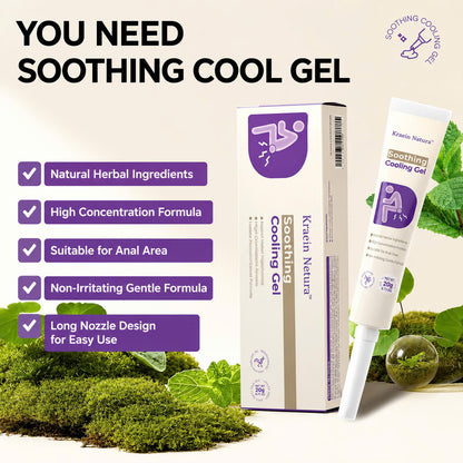 Kreain Nature Hemorrhoid Gel Helps Reduce Itching, Burning, and Dryness in Sensitive Areas, Effective Herbal Gel for Soothing Swelling and Heat 20g