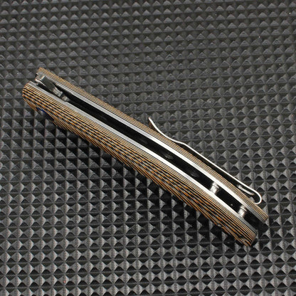 Compact Damascus Folding Utility Knife