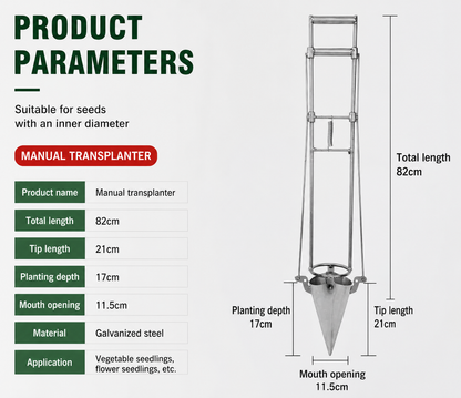One-Hand Seedling Transplanter Tool for Fast & Easy Garden Planting