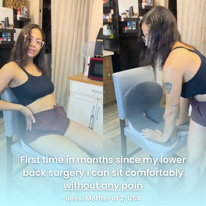 Memory Foam L-Shaped Car Seat Cushion with Lumbar Support for Sciatica & Back Pain Relief