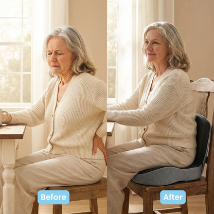 Memory Foam L-Shaped Car Seat Cushion with Lumbar Support for Sciatica & Back Pain Relief