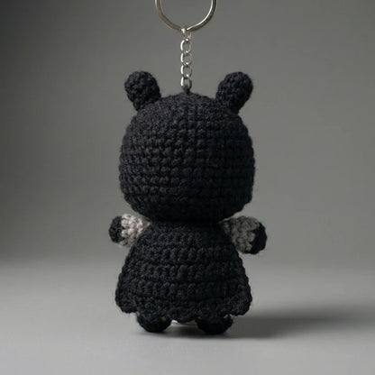 WoolyArtis™ - Handmade Crochet Batman Keychain & Car Mirror Hanging Accessory (Bản sao)
