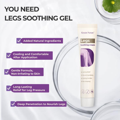 Soothing Leg Cream – Varicose & Spider Veins Relief, Cooling Gel for Leg Pressure & Discomfort, Natural Plant-Based Formula