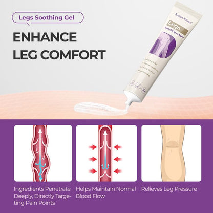 Soothing Leg Cream – Varicose & Spider Veins Relief, Cooling Gel for Leg Pressure & Discomfort, Natural Plant-Based Formula
