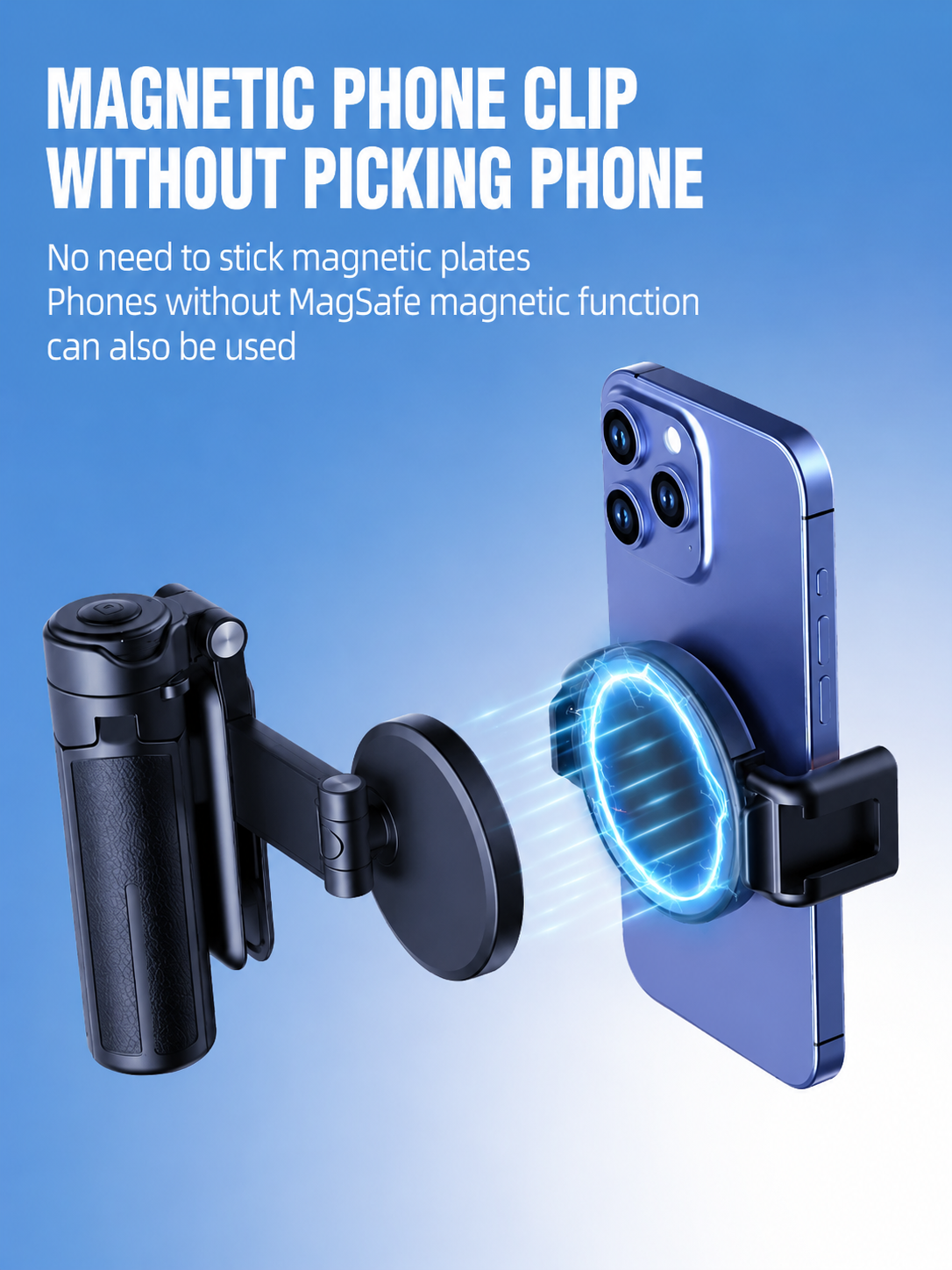 3-in-1 Magnetic MagSafe Selfie Stick Tripod with Bluetooth Remote