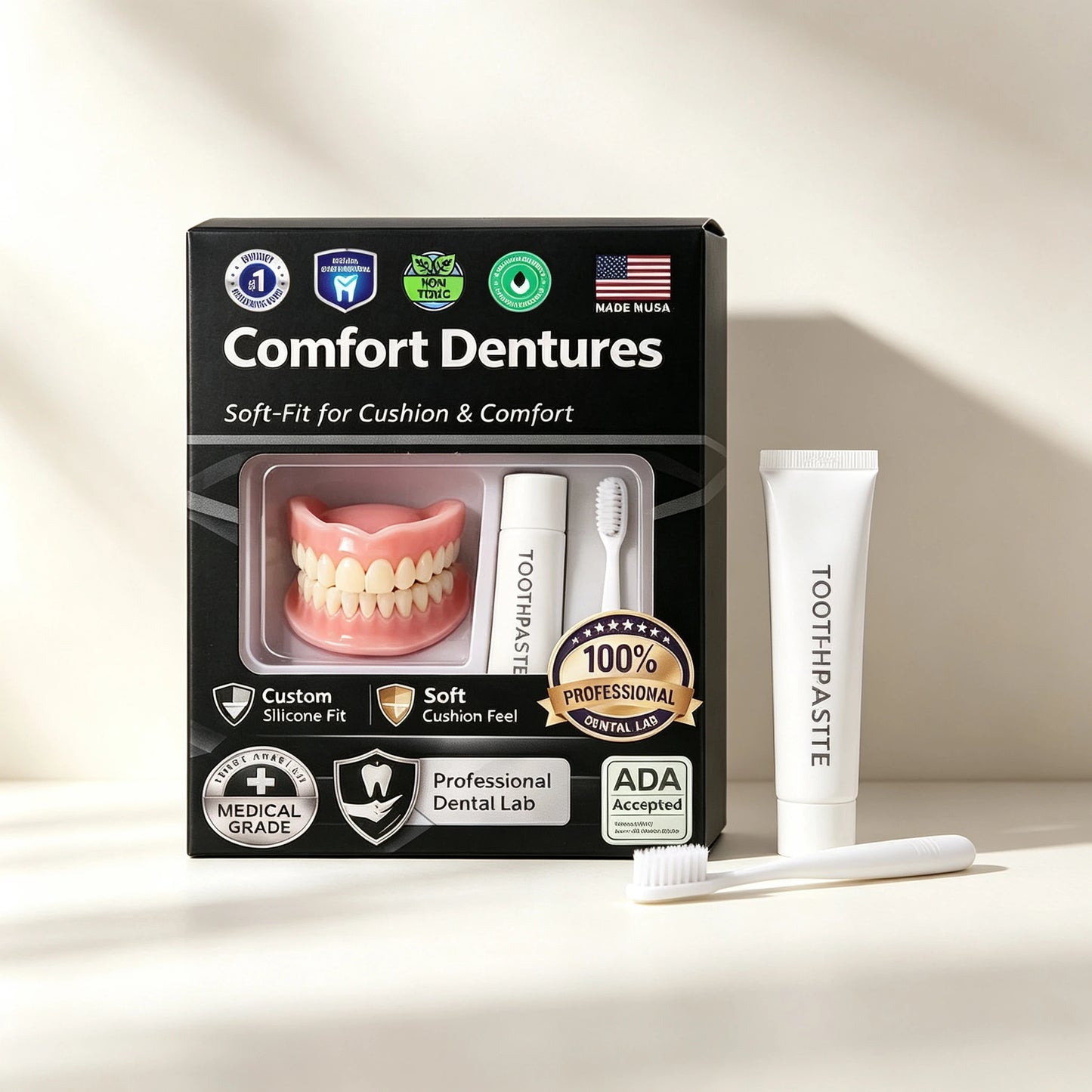 Premium Smart Denture Set: Mold a Secure, Slip-Free Fit at Home in Just 2 Minutes